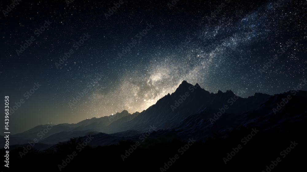 Cosmic ring mountains at night