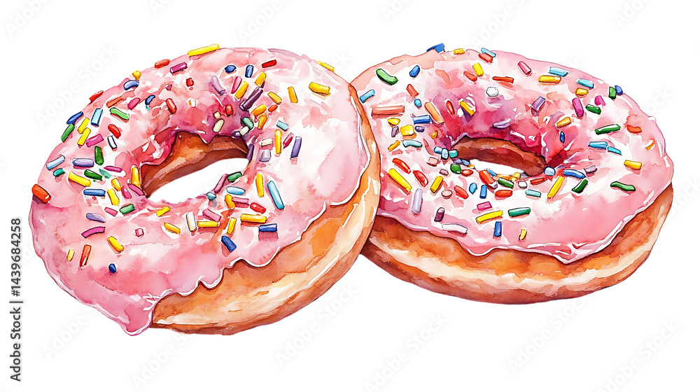 custom made wallpaper toronto digitalDelicious frosted pink donuts with sprinkles