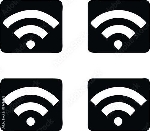 Connectivity Confluence: A visual representation of interconnected wireless access points, offering a modern take on networking and data transmission.