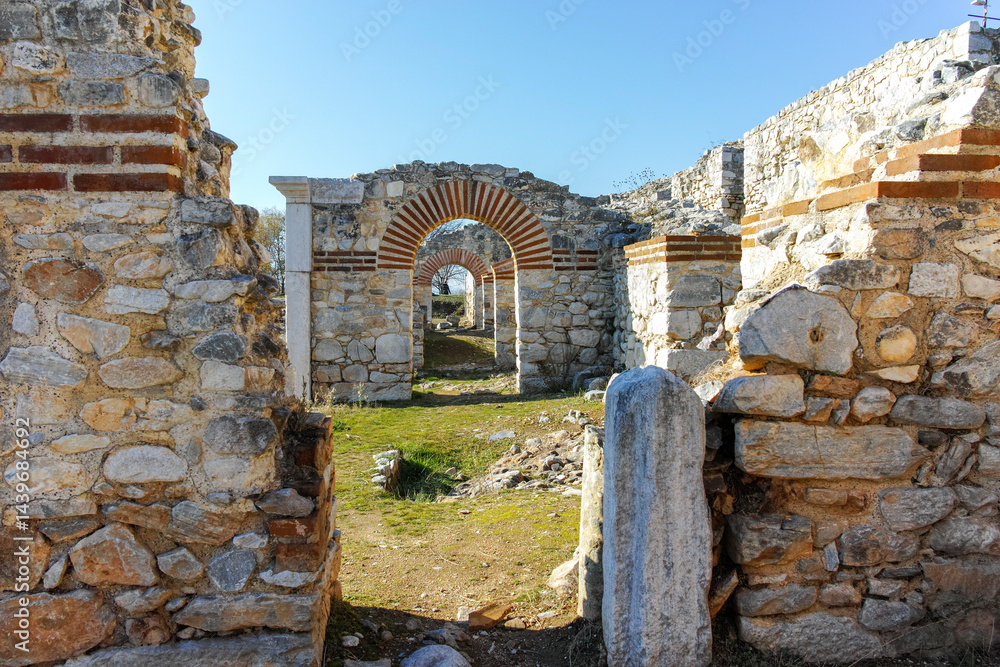 Ruins at archaeological area of Philippi, Greece
