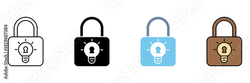 intellectual property concept line icon. Simple element illustration.