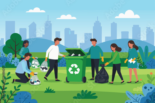 Community Cleanup in the Park - Environmental Volunteering

