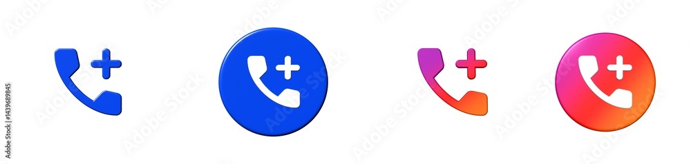 Obraz premium add call communication 3D icon
