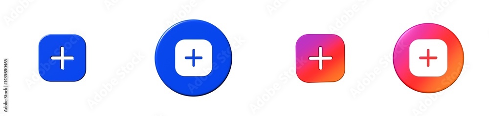 add interface essential 3D icon add interface essential 3D icon