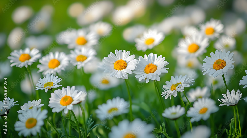 Fototapeta premium Stunning Field of White Daisies in Full Bloom
