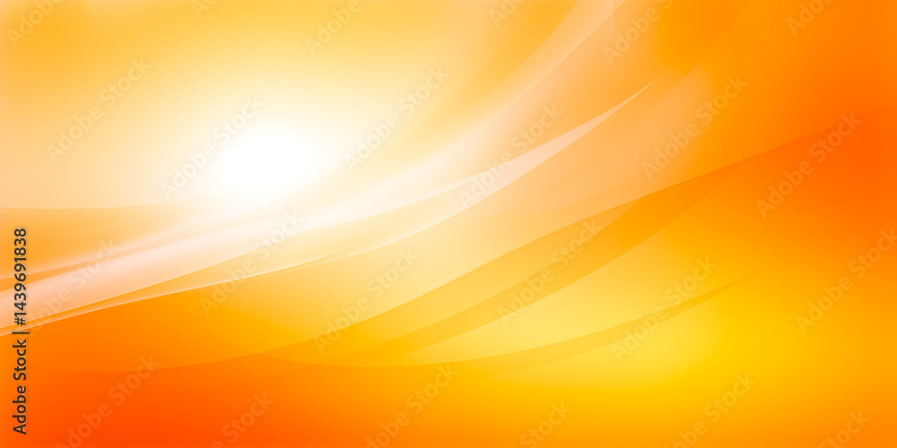Obraz premium A vibrant orange abstract background with fluid curves and soft light, perfect for design and artistic projects.