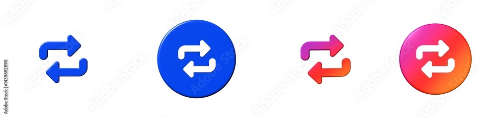 arrow reload horizontal interface essential 3D icon arrow reload horizontal interface essential 3D icon