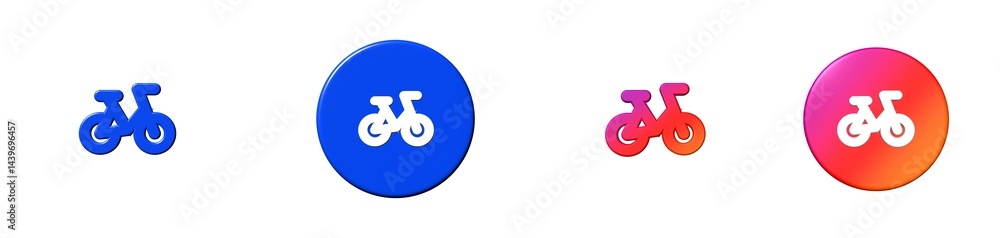 bicycle map travel 3D icon bicycle map travel 3D icon