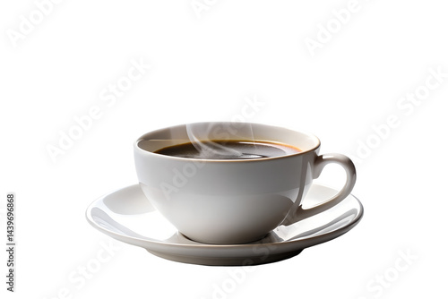 Hot Coffee Cup with Rising Steam