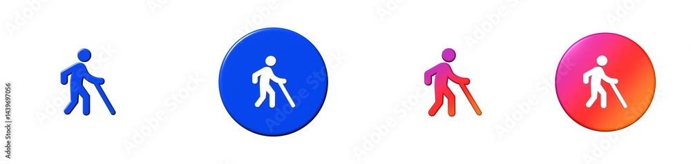 blind social 3D icon blind social 3D icon