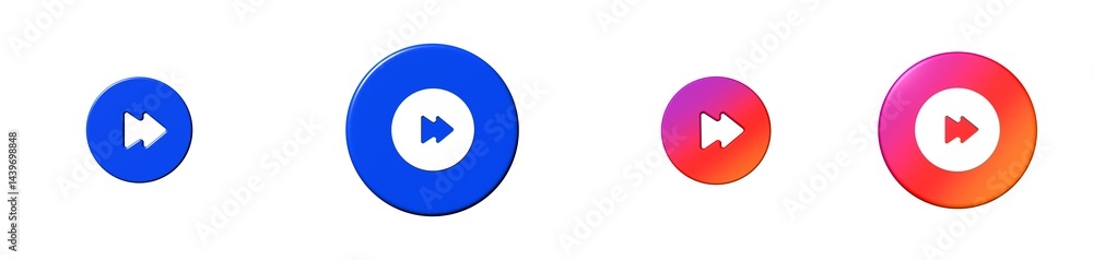 button fast forward interface essential 3D icon button fast forward interface essential 3D icon