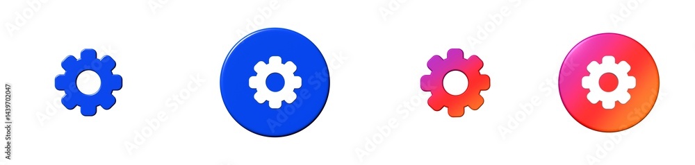 cog interface essential 3D icon
