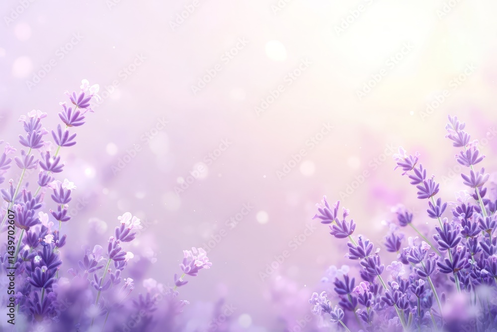 Fototapeta premium Delicate lavender blossoms in soft pastel hues.