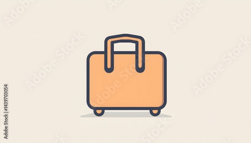A simple vector illustration of a travel suitcase for transportation