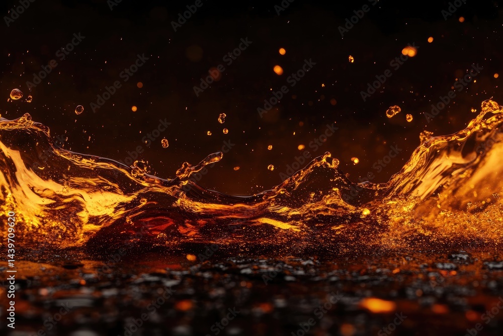 Fiery Liquid Splash Fiery Liquid Splash