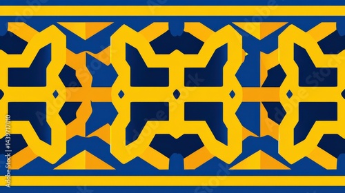 Obraz na płótnie Bold Geometric Pattern in Vibrant Colors for Modern Designs w salonie