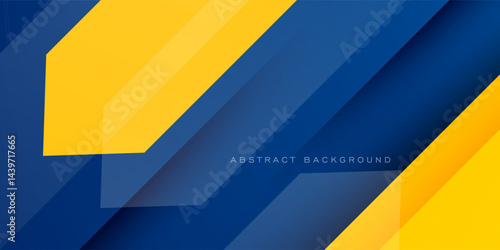 Abstract blue and yellow overlap background. Trendy dynamic color concept pattern. Eps10 vector