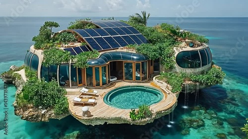 Luxury Eco-Friendly Island Villa: Sustainable Oceanfront Living