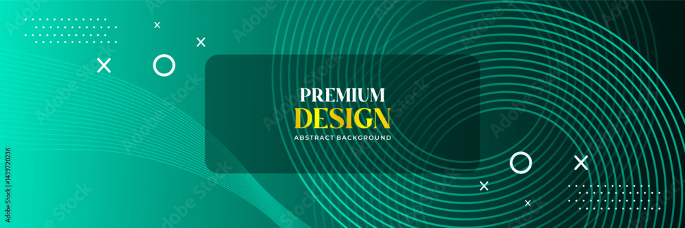 Modern Abstract Green Circular Lines and Dotted Halftone Background