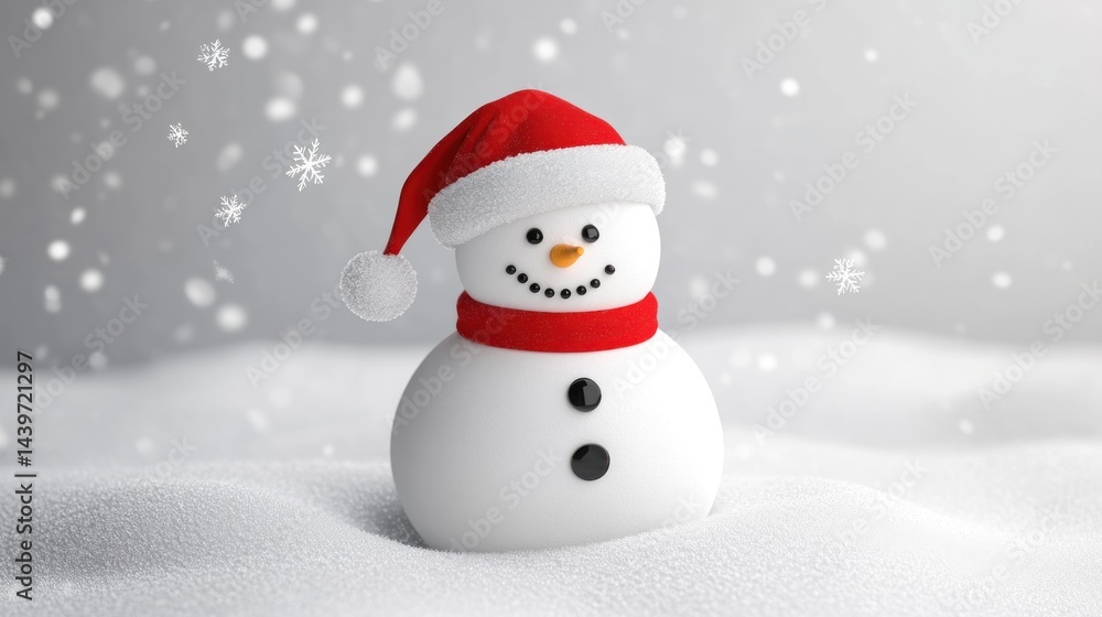 Cute snowman in winter wonderland scene (1) Cute snowman in winter wonderland scene (1)