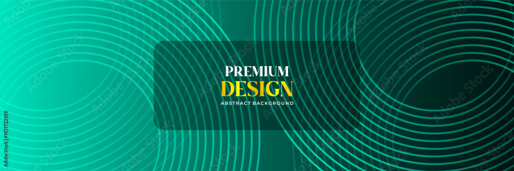 Modern Abstract Green Circular Lines and Dotted Halftone Background
