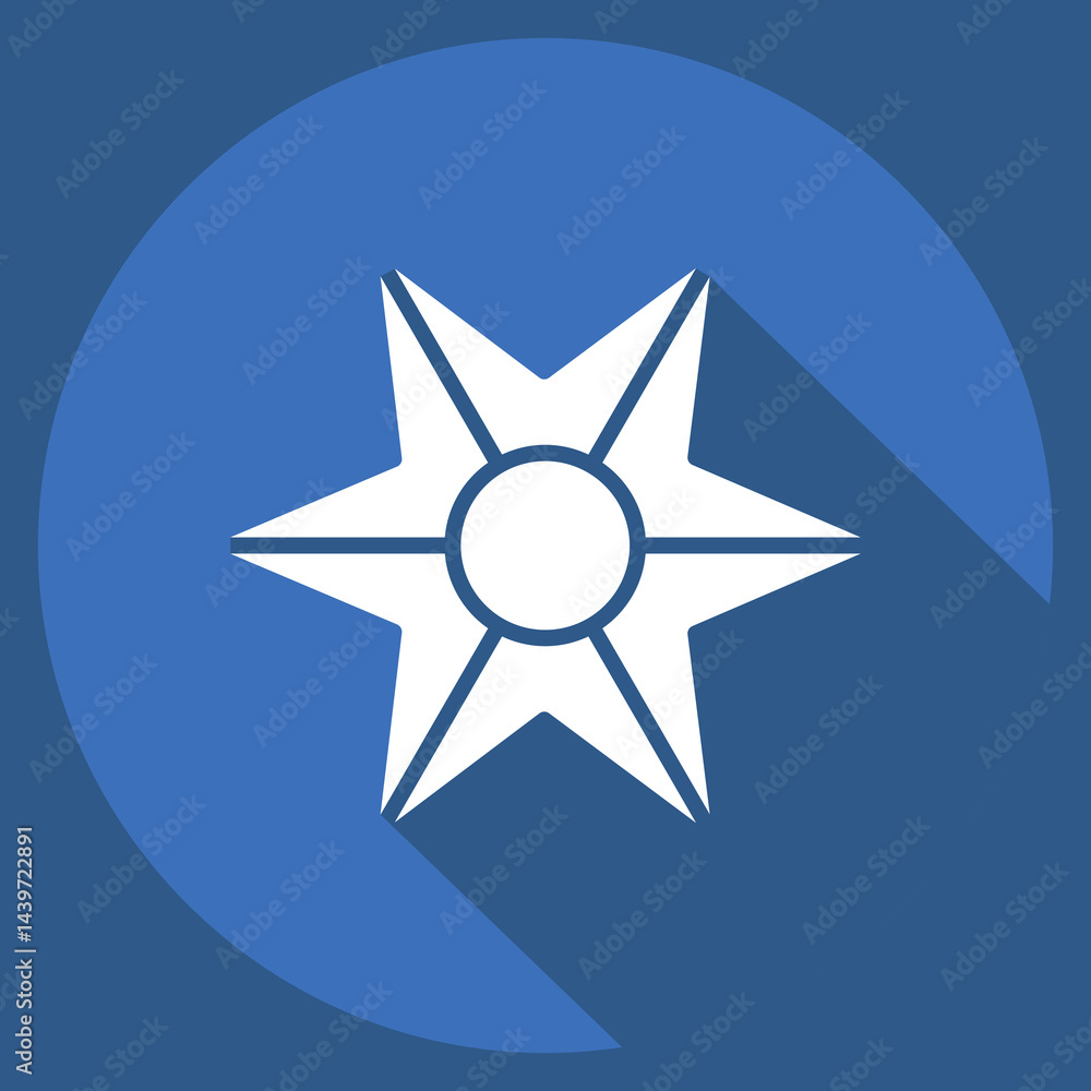 Icon Star Astrology. related to Astrology symbol. long shadow style. design editable Icon Star Astrology. related to Astrology symbol. long shadow style. design editable