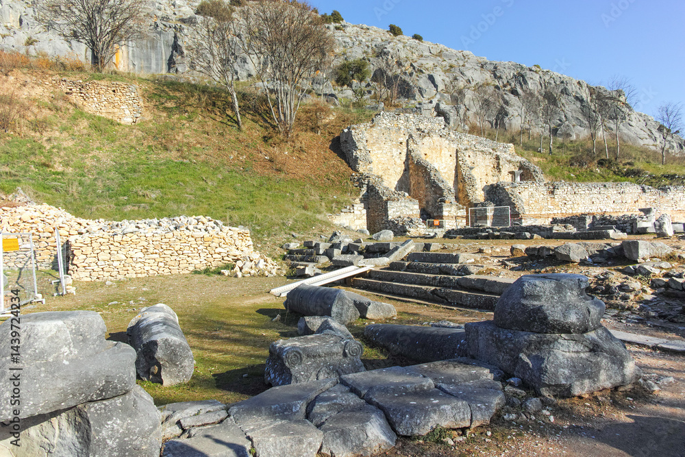 Ruins at archaeological area of Philippi, Greece