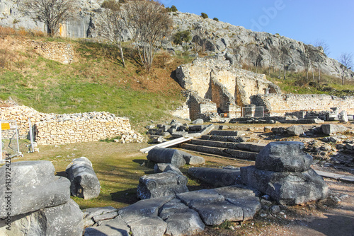 Obraz na płótnie Ruins at archaeological area of Philippi, Greece w salonie