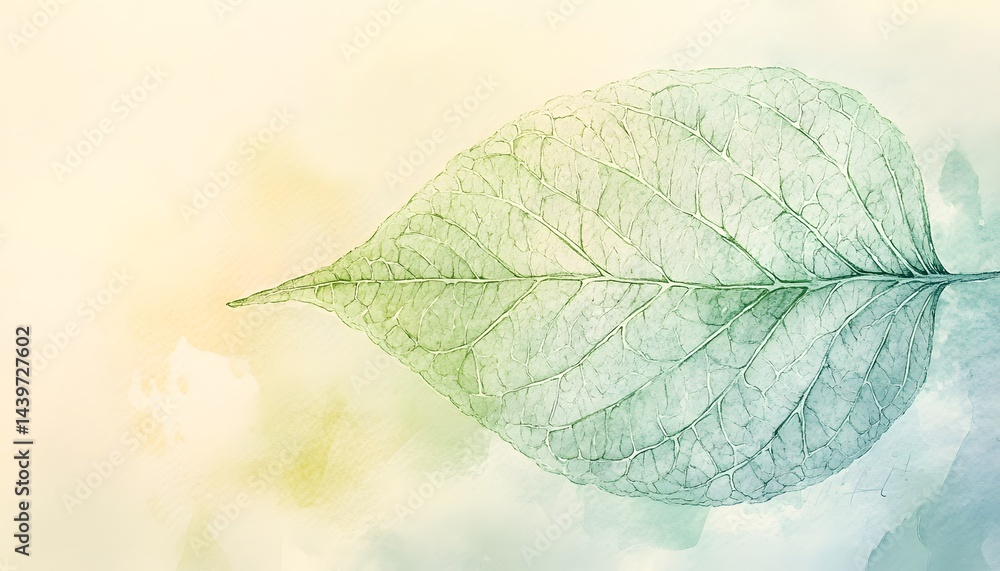 A close up image featuring a single detailed leaf