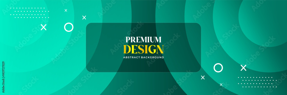 Elegant Premium Green Abstract Background with Soft Circular Waves