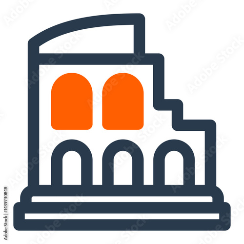 Roman Colosseum Ruins with Arches