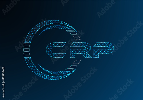 CRP low poly letter logo vector design. CRP lower poly logo design.