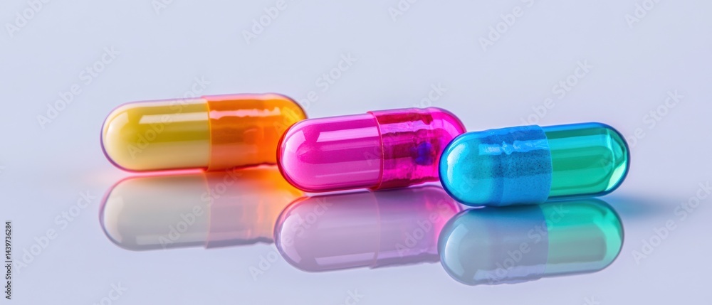 Colorful medicine capsules Colorful medicine capsules