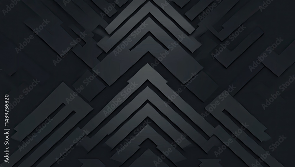 Dark geometric pattern with layered arrows Dark geometric pattern with layered arrows