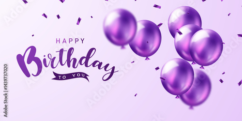 Celebrate your birthday background with beautiful balloon vector illustration.