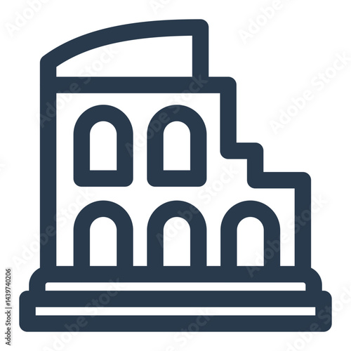 Roman Colosseum Ruins with Arches