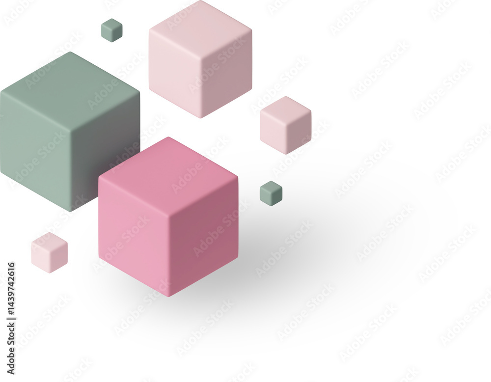 Obraz premium flying cubes