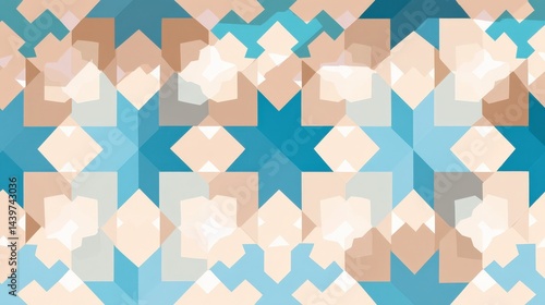 Colorful Geometric Patterns with Abstract Shapes in Vibrant Tones