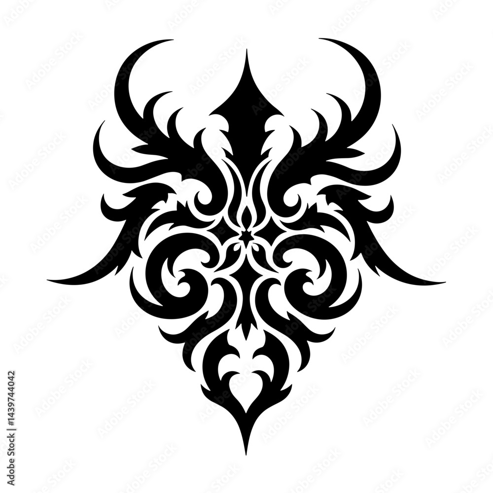 Fototapeta premium Tribal tattoo design for t-shirt print and body art