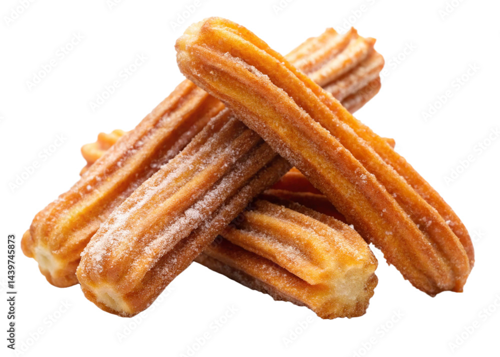 Churros isolated on white background Churros isolated on white background