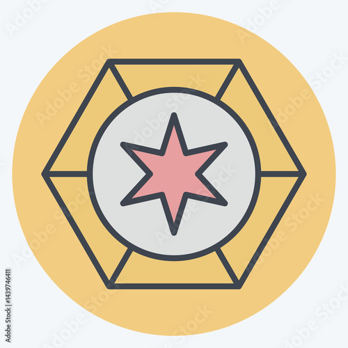 Icon Astrology. related to Astrology symbol. color mate style. design editable