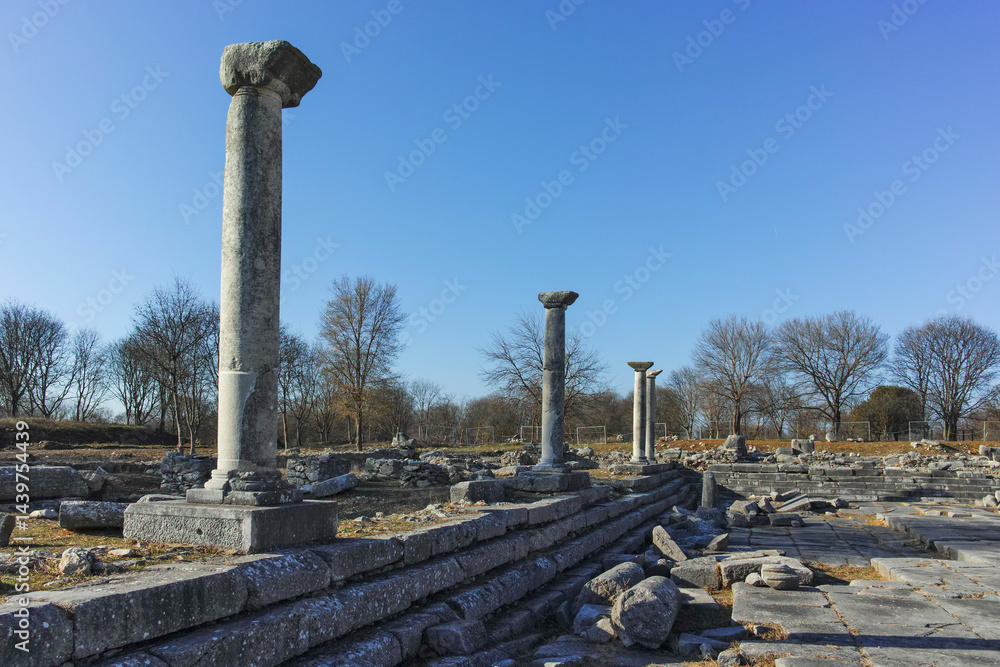 Ruins at archaeological area of Philippi, Greece