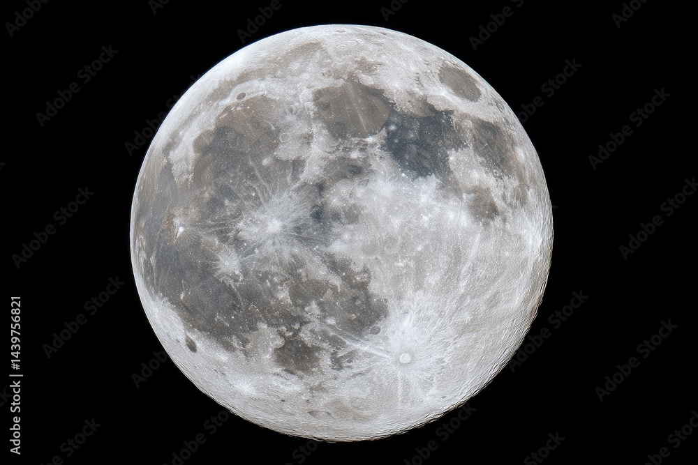 Obraz premium Full moon, detailed surface (1)