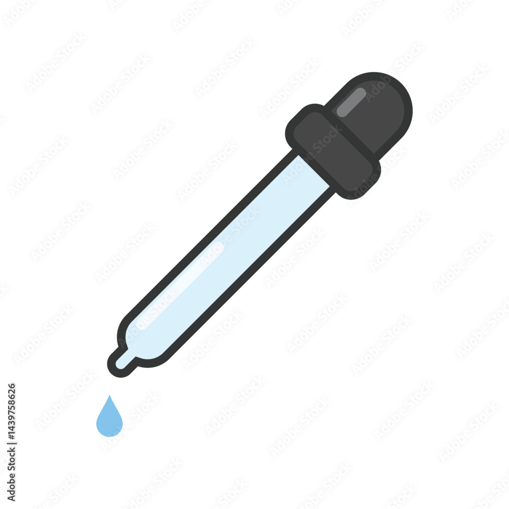 Pipette illustration isolated on white. Lab utensil illustration. Pipette illustration isolated on white. Lab utensil illustration.