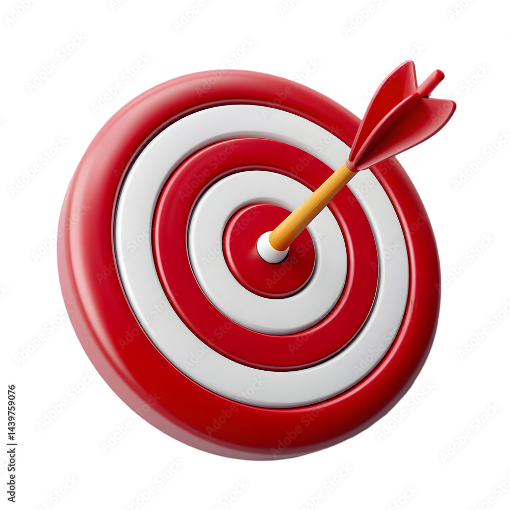 A vibrant target symbolizing success and achievement, featuring a red and white bullseye with an arrow striking the center, representing goal orientation. A vibrant target symbolizing success and achievement, featuring a red and white bullseye with an arrow striking the center, representing goal orientation.