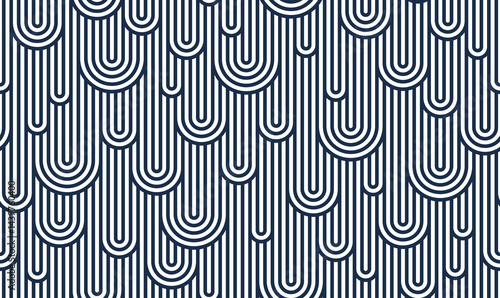 Abstract geometric seamless patter, vector background of lines like roof tiling, Asian endless pattern, vintage reptile skin china decoration.