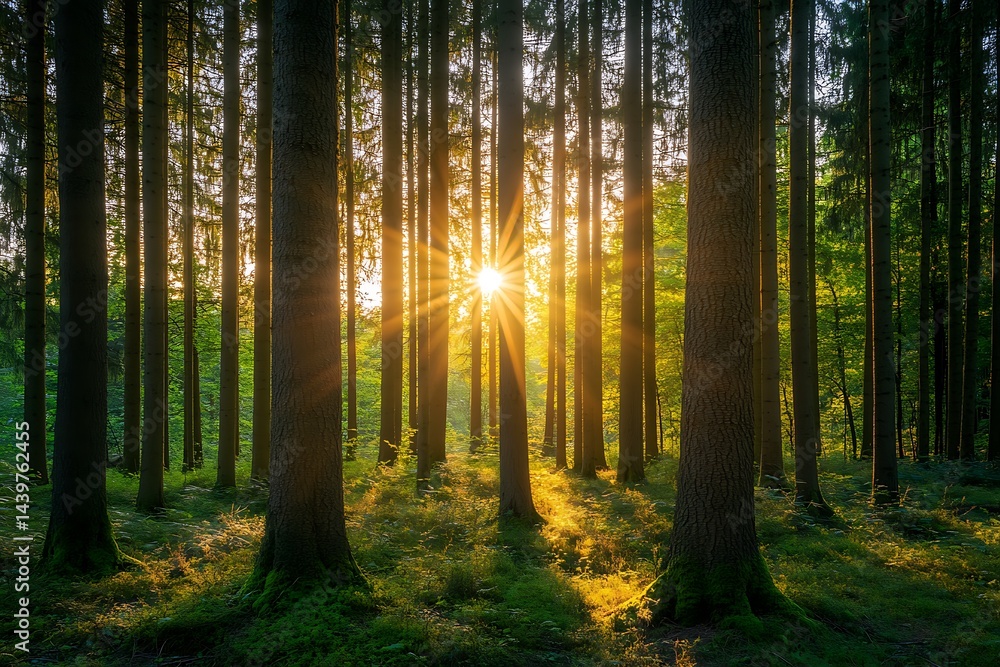 Obraz premium morning in the forest