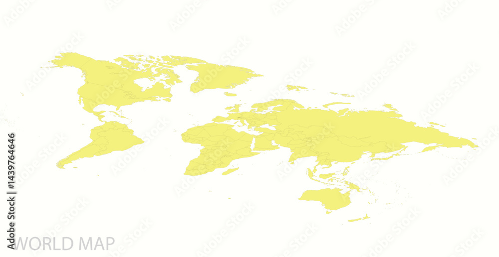 Obraz premium World map with country names