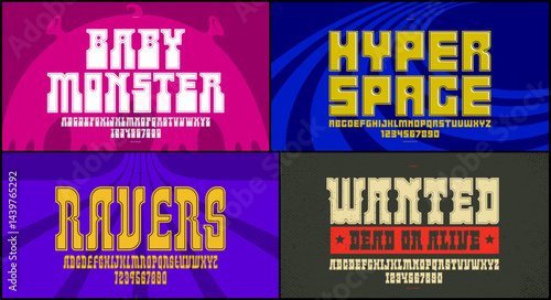 Bold and elegant vector fonts set, beautiful massive letters alphabets, thick typeface collection, perfect for logo creation, heavy and beautiful letters set.