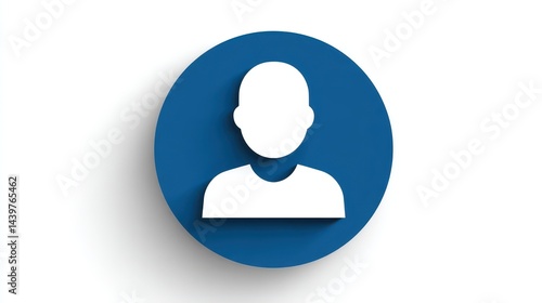 Modern blue and white user profile icon, a symbol of digital identity online presence Free Download Modern blue and white user profile icon, a symbol of digital identity online presence - GFXLoad